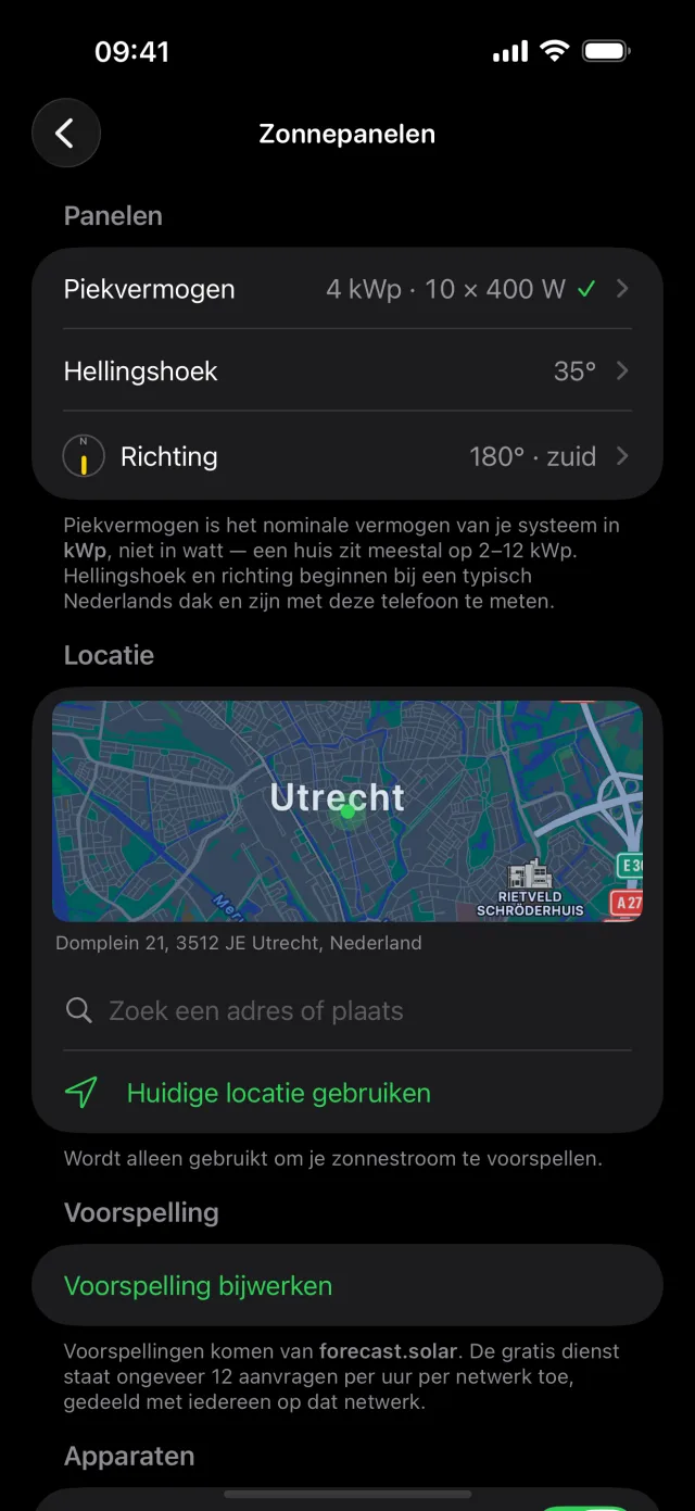Je dak instellen: panelen, hellingshoek en richting, gemeten met je telefoon